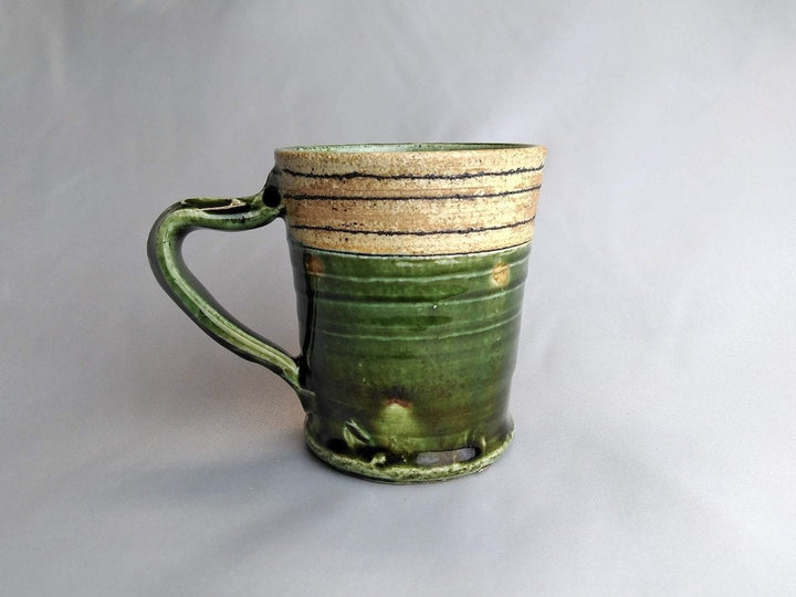 Oribe Line Engraved Dot Tube Mug - Crafted By Kazuhito Yamamoto