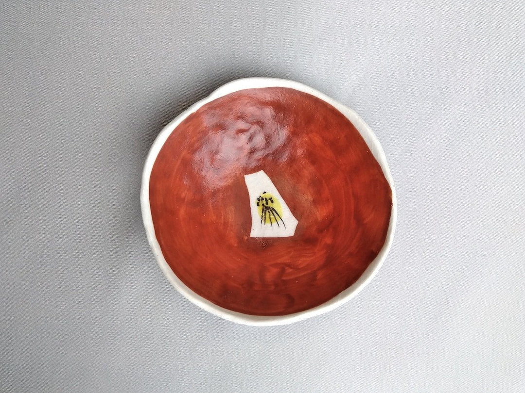 Red-painted Camellia modified Small attachment - Crafted By Masaaki Hibino
