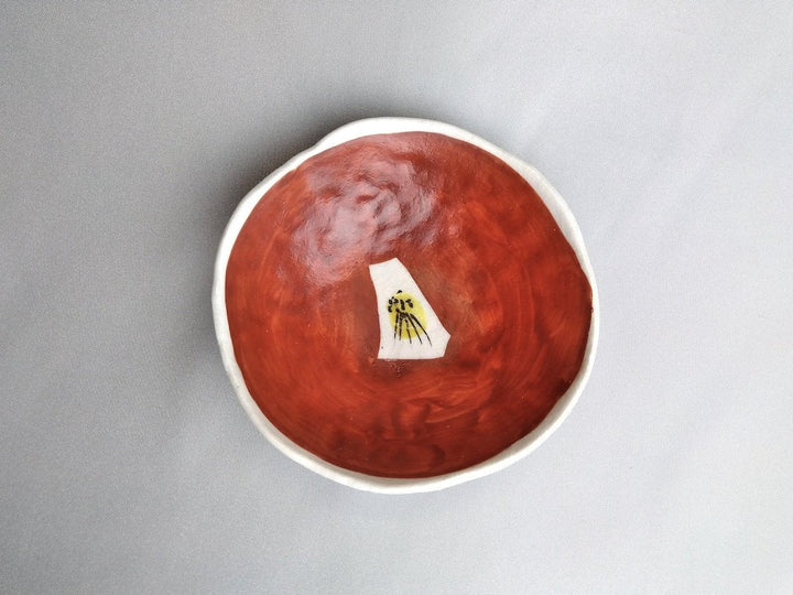 Red-painted Camellia modified Small attachment - Crafted By Masaaki Hibino
