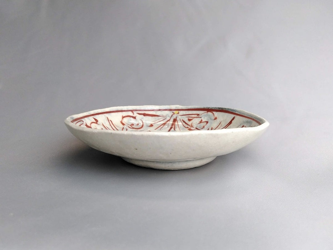 Annam Red 4-Sun Rim Bowl - Crafted By Masaaki Hibino