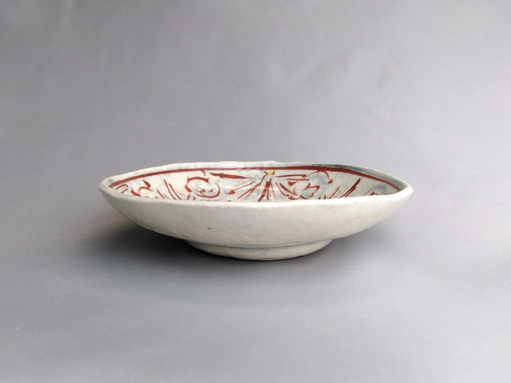 Annam Red 4-Sun Rim Bowl - Crafted By Masaaki Hibino