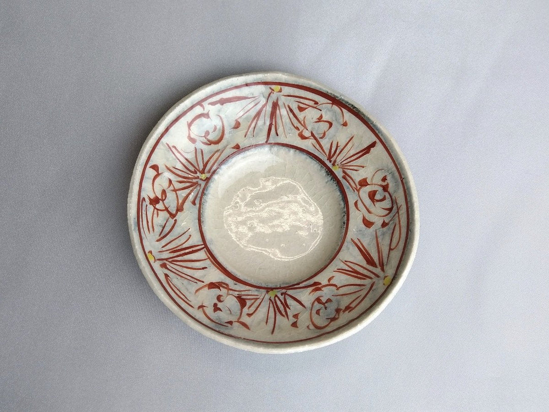 Annam Red 4-Sun Rim Bowl - Crafted By Masaaki Hibino