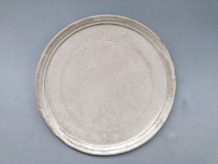 New White Slip Plate 28cm - Crafted By Masahiro Kumagai