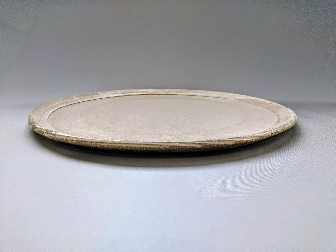 New White Slip Plate 28cm - Crafted By Masahiro Kumagai