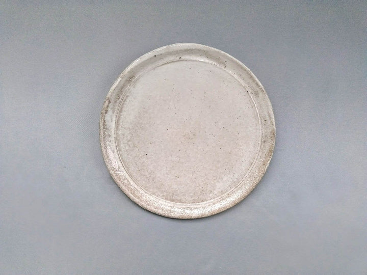 New White Slip Plate 19cm - Crafted By Masahiro Kumagai