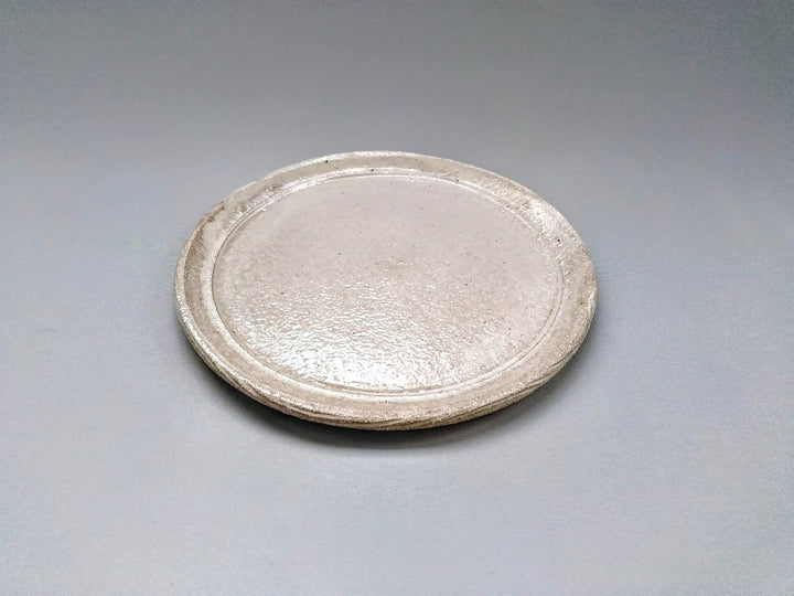 New White Slip Plate 19cm - Crafted By Masahiro Kumagai