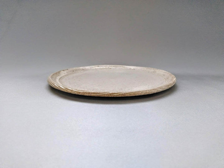 New White Slip Plate 19cm - Crafted By Masahiro Kumagai