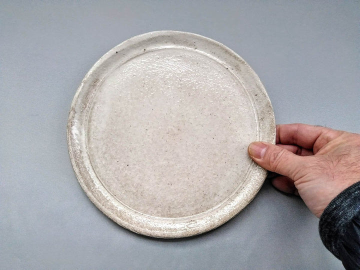 New White Slip Plate 19cm - Crafted By Masahiro Kumagai