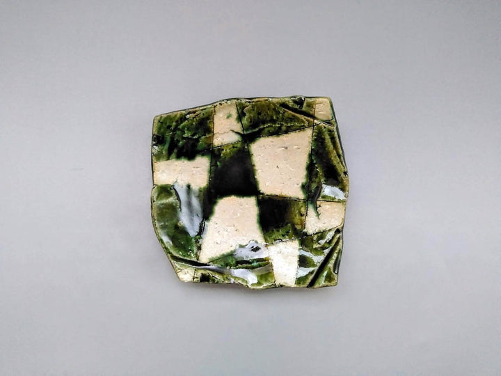 Oribe White Checkered Square Plate - Crafted By Kazuhito Yamamoto