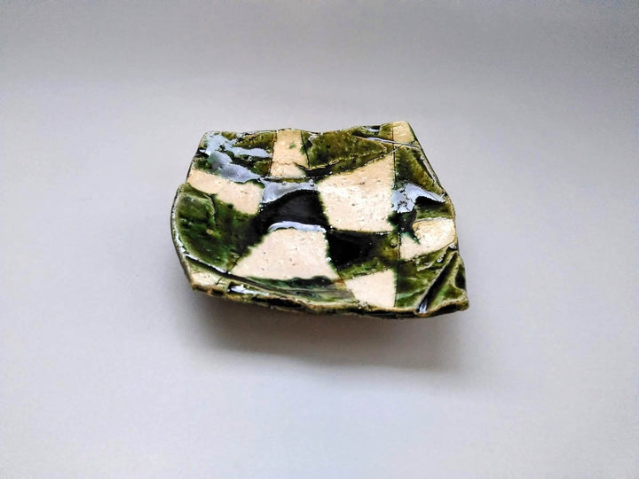 Oribe White Checkered Square Plate - Crafted By Kazuhito Yamamoto