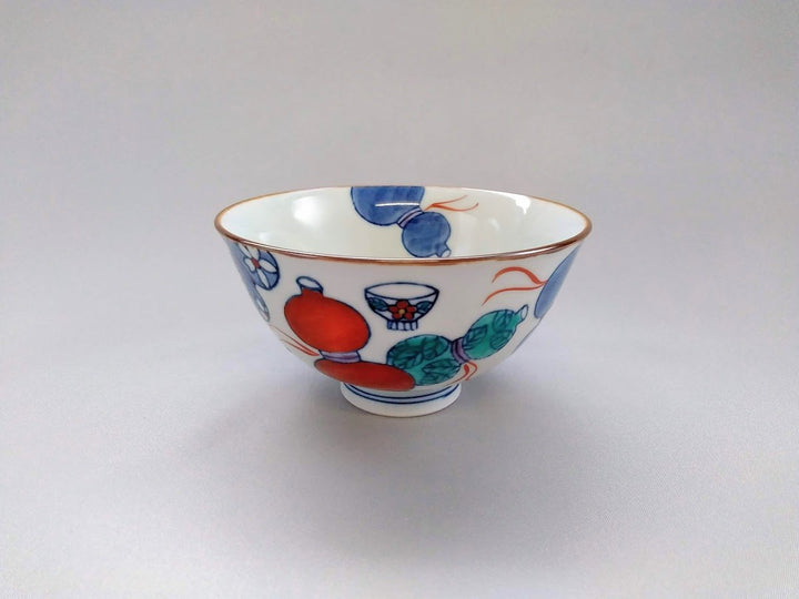 Gourd Pattern Rice Bowl Small - Crafted By Tokushichi Kiln