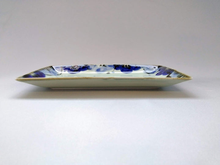 Underglazed Floral Plate — Hand-Painted Japanese Porcelain by Chojuro Kiln