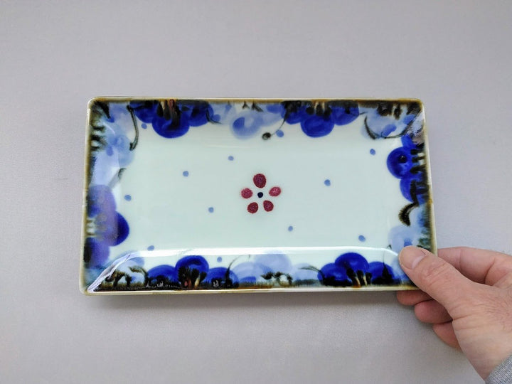 Underglazed Floral Plate — Hand-Painted Japanese Porcelain by Chojuro Kiln
