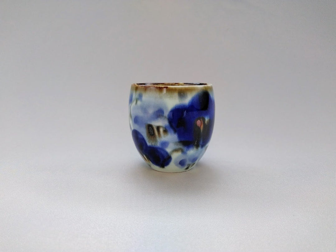 Underglazed Floral Small Cup — Hand-Painted Japanese Pottery by Chojuro Kiln
