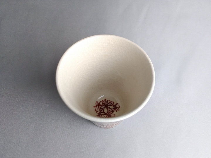 Hanazume free Cup Red — Hand-Glazed Japanese Pottery by Kikaku Pottery
