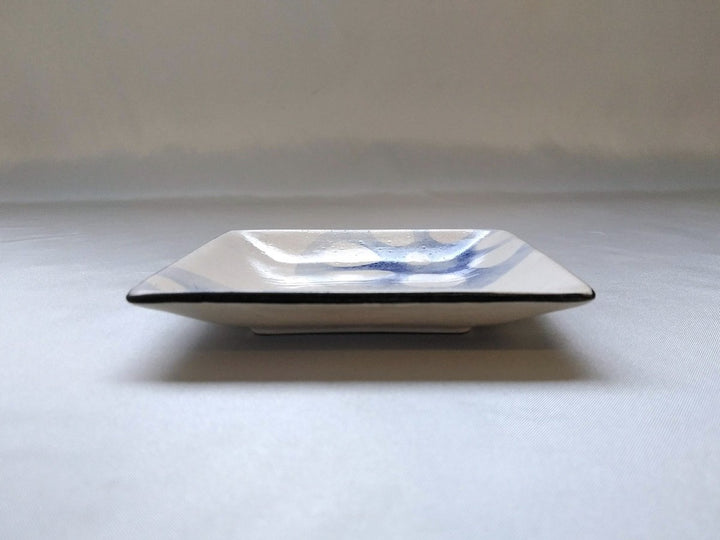 WAshi-Underglazed lotus root Square Small Plate - Crafted By Yasumi Pottery