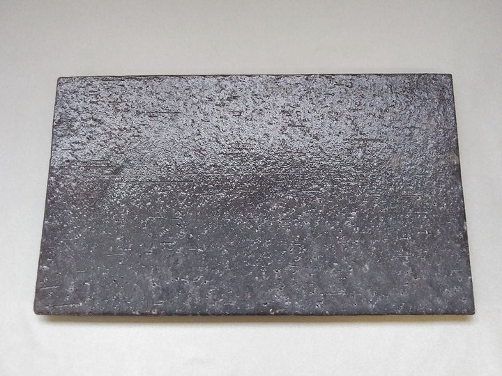 Black crab Long Square Plate - Crafted By Masahiro Kumagai