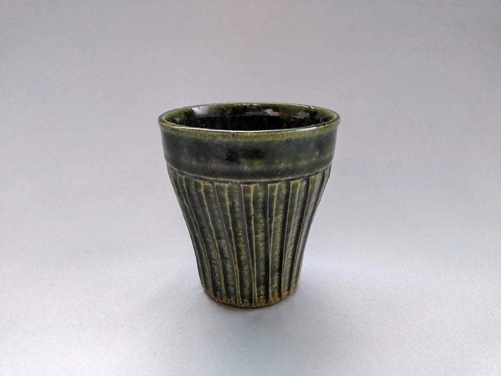 Ridged Warp Free Cup Oribe - Crafted By Kiyohide Yokoi