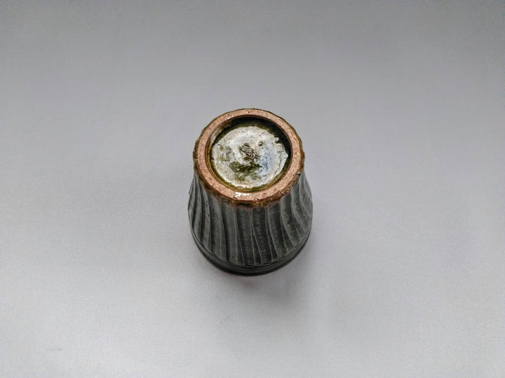 Ridged Warp Free Cup Oribe - Crafted By Kiyohide Yokoi