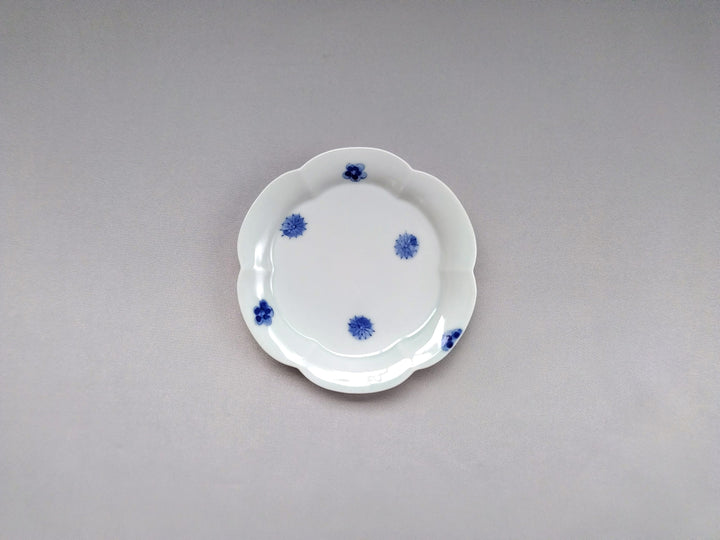 Rinka Plate S Underglazed Small Flower Chirashi - Crafted By Koyo Kiln