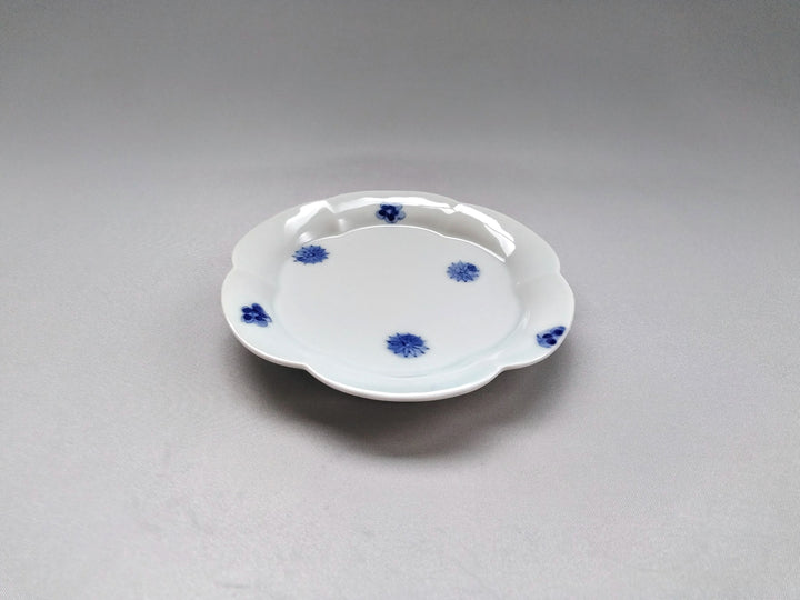 Rinka Plate S Underglazed Small Flower Chirashi - Crafted By Koyo Kiln