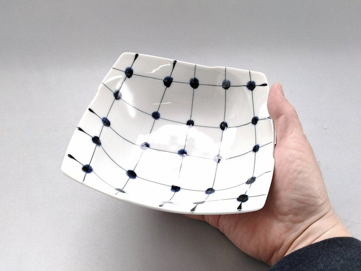 Multi-use Pot with Dotted Grid Pattern edge - Crafted By Fukuho Kiln