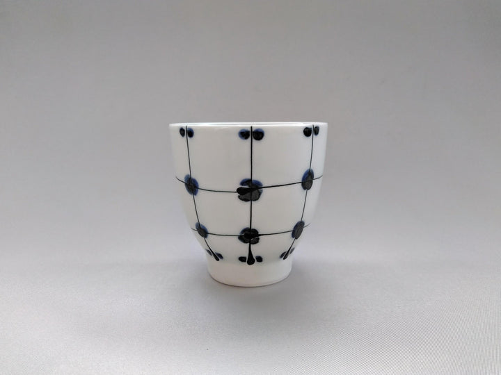 Dot Grid Tea Cup Blue - Crafted By Fukuho Kiln