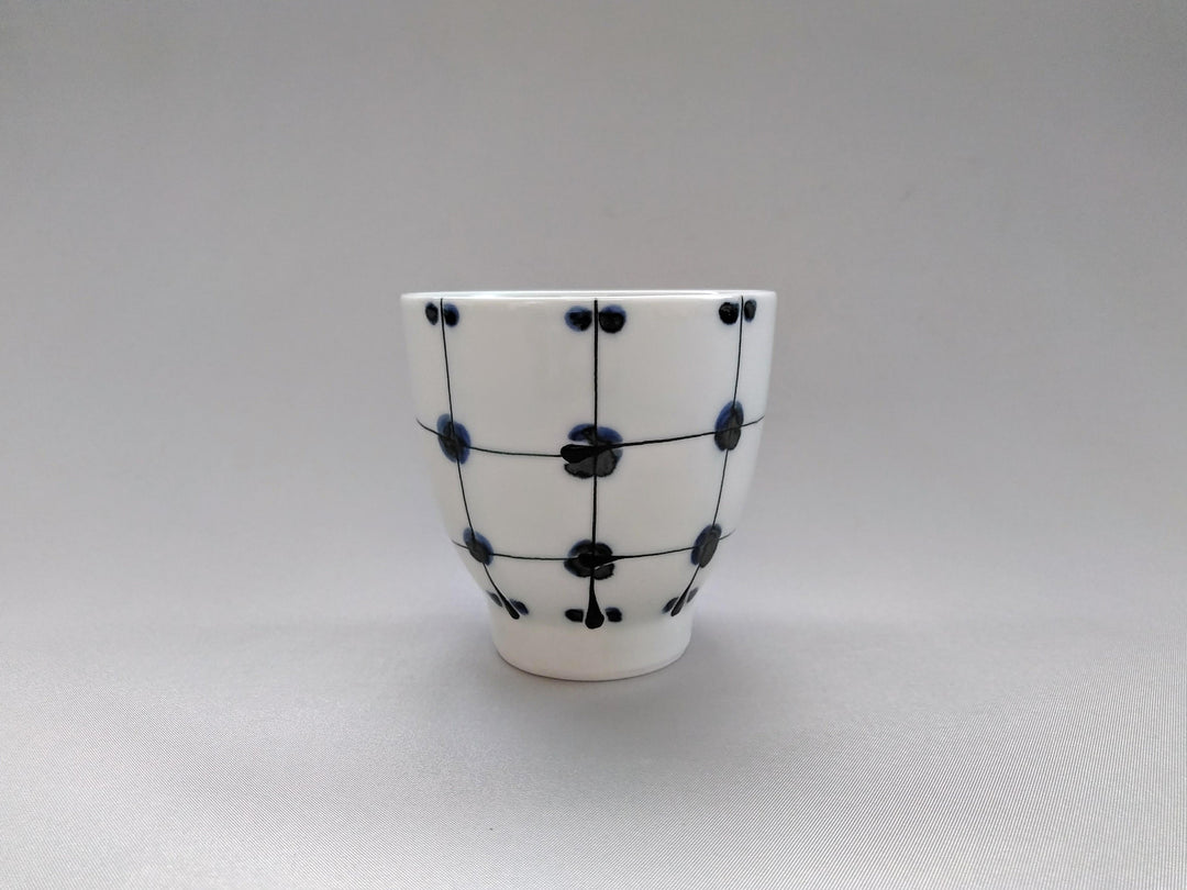 Dot Grid Tea Cup Blue - Crafted By Fukuho Kiln