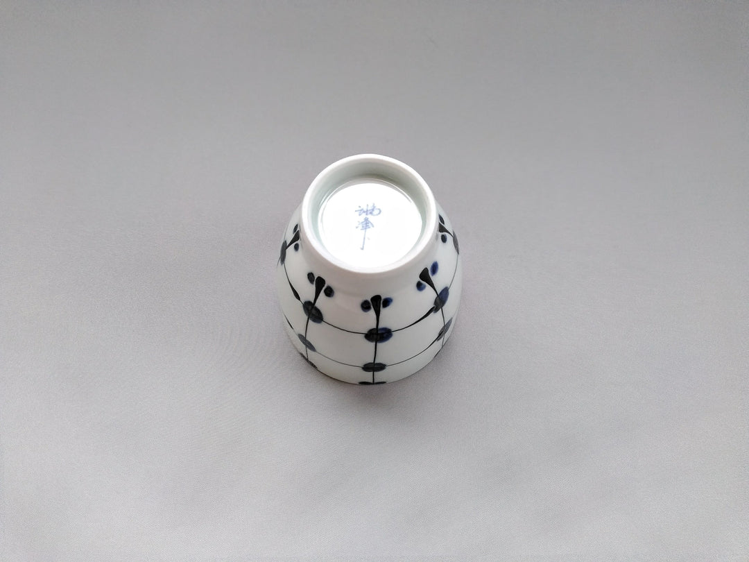 Dot Grid Tea Cup Blue - Crafted By Fukuho Kiln
