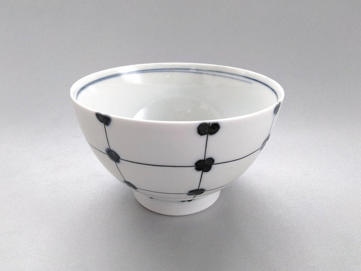Dotted Grid Pattern Rice Bowl Blue — Hand-Glazed Japanese Porcelain by My Store