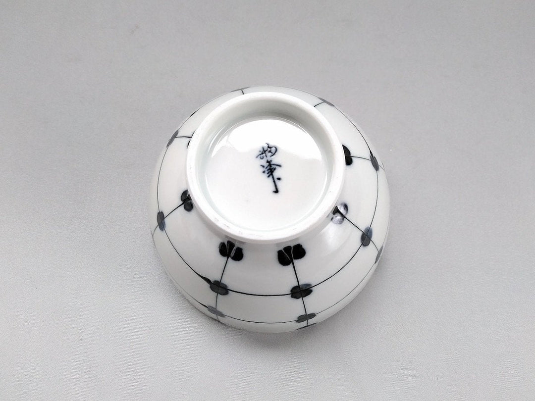 Dotted Grid Pattern Rice Bowl Blue — Hand-Glazed Japanese Porcelain by My Store