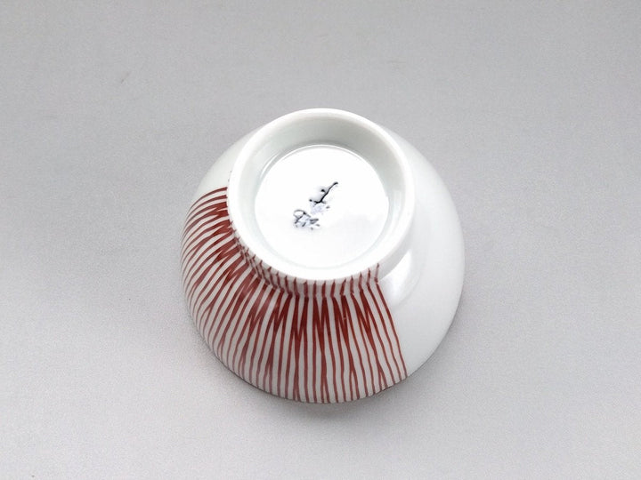 Half line Rice Bowl Red — Hand-Glazed Japanese Porcelain by My Store