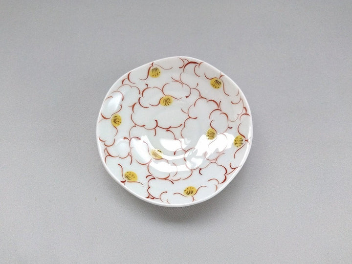Flower-filled Small Plate Red - Crafted By Koso Kiln