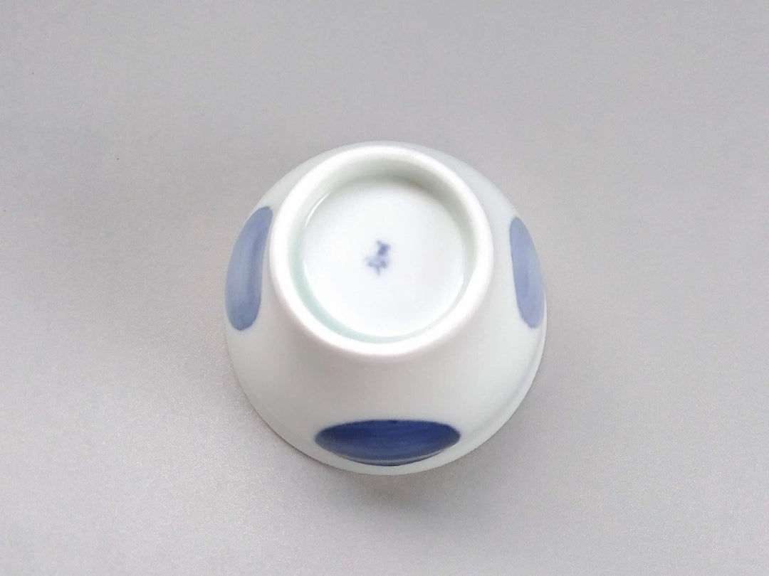 Underglazed two-Color Round Pattern Tea Cup — Hand-Painted Japanese Pottery by Koso Kiln