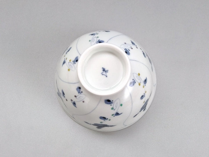 Large Underglazed Nazuna Patterned Rice Bowl - Crafted By Koso Kiln