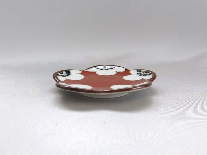 Red pea Plate plum - Crafted By Soramoe Pottery