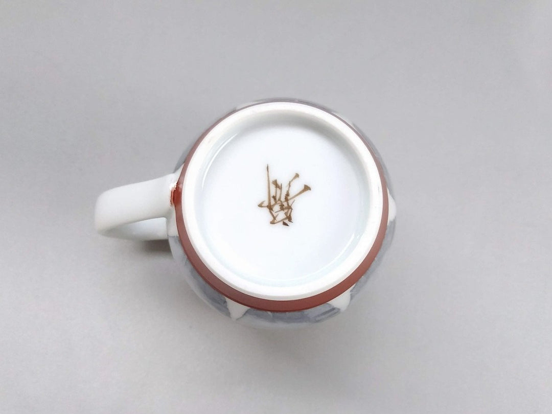 Japanese paper Underglazed cat Mug Red - Crafted By Soramoe Pottery