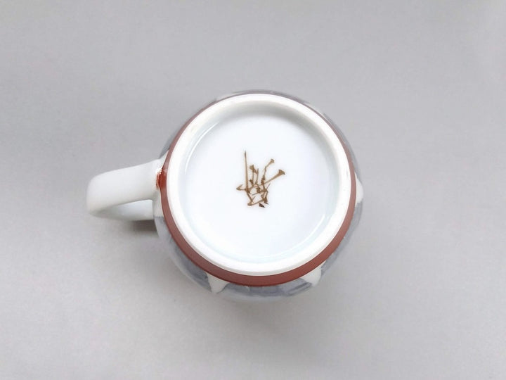 Japanese paper Underglazed cat Mug Red - Crafted By Soramoe Pottery