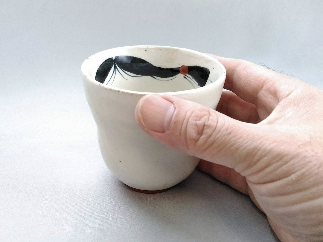 Okame Tea Cup - Crafted By Pottery Raku