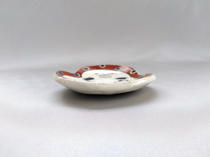 Hyottoko face-Shaped Small Plate — Hand-Glazed Japanese Pottery by Pottery Raku