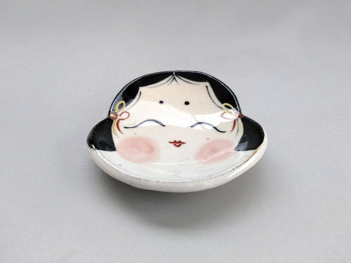 Okame face-Shaped Small Plate - Crafted By Pottery Raku