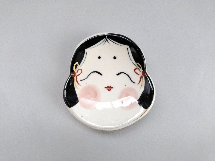 Okame face-Shaped Small Plate - Crafted By Pottery Raku