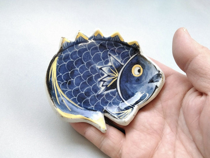 Sea bream type Small Plate Blue — Hand-Glazed Japanese Pottery by Pottery Raku
