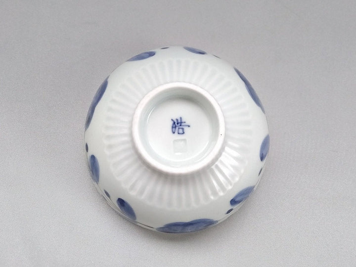 Large Rice Bowl with Underglazed Flowers Blue - Crafted By Koyo Kiln