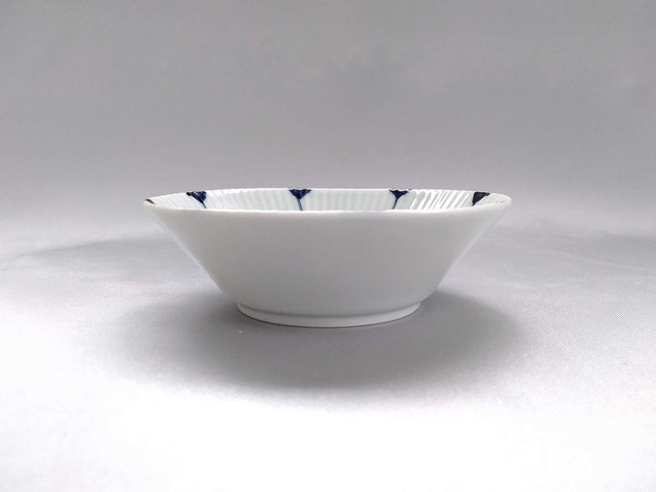 Minori Ridged Small Bowl with Underglazed Petal Pattern - Crafted By Koyo Kiln