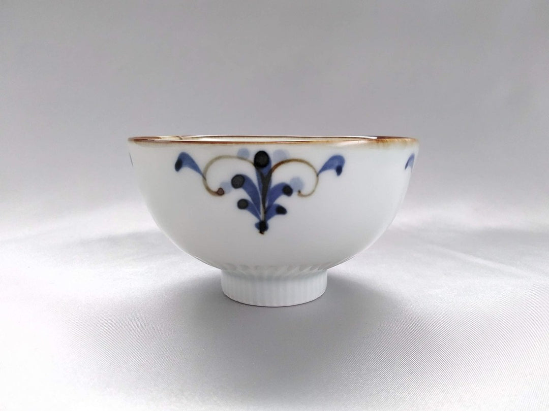 Ridged Rice Bowl Small Leaves - Crafted By Koyo Kiln