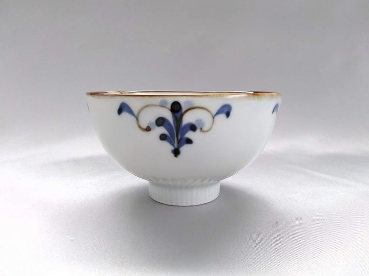 Ridged Rice Bowl Small Leaves - Crafted By Koyo Kiln