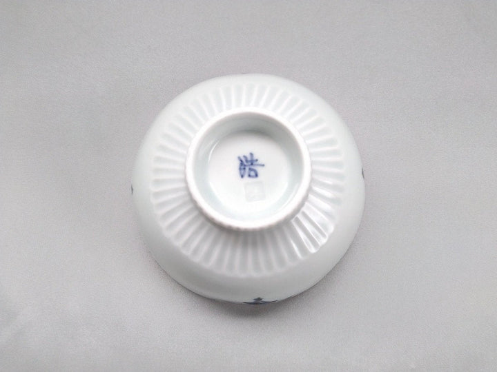 Ridged Rice Bowl Small Leaves - Crafted By Koyo Kiln