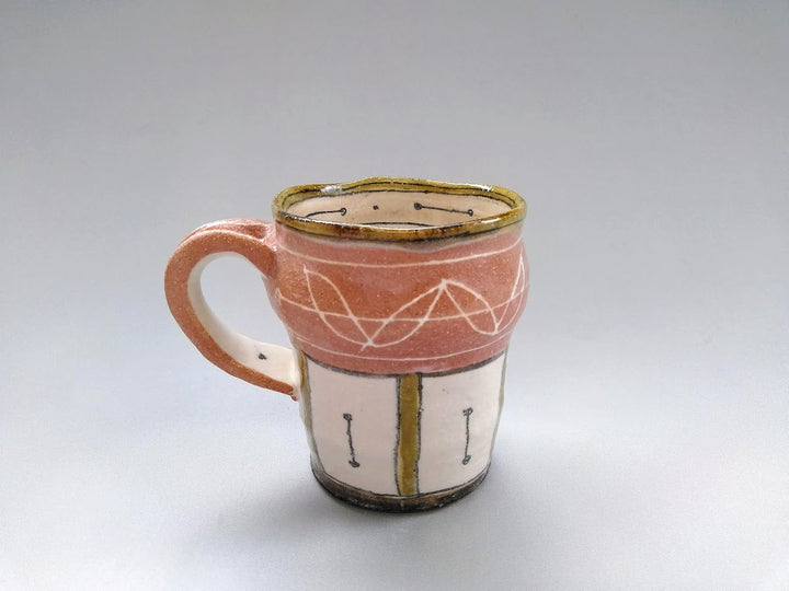 Mug Pink Slip Leaves and Tokusa - Crafted By Jun Kato