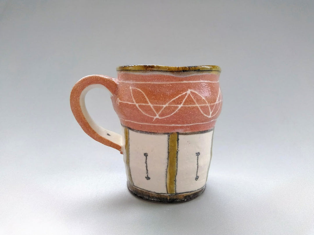 Mug Pink Slip Leaves and Tokusa - Crafted By Jun Kato